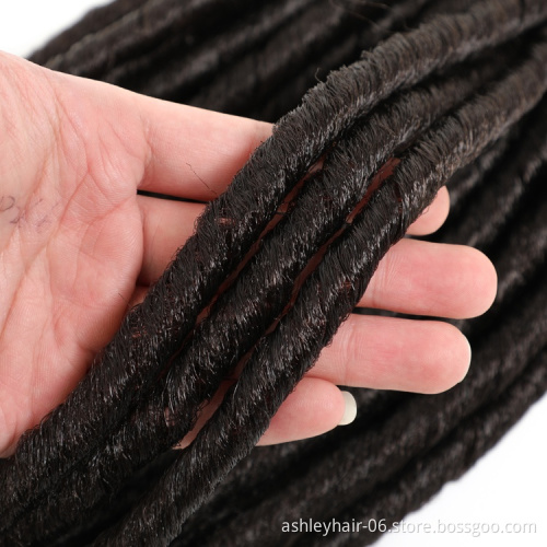 kanekalon fiber soft dread lock synthetic braiding hair lily soft dread lock 14inch